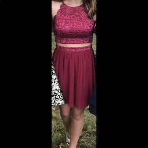 Burgundy homecoming dress